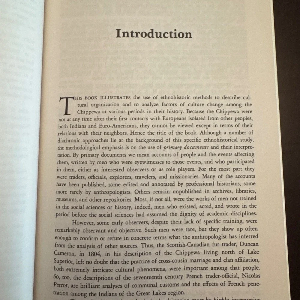 The Chippewa and Their Neighbors Ethnohistory Harold Hickerson 1988 Paperback‎